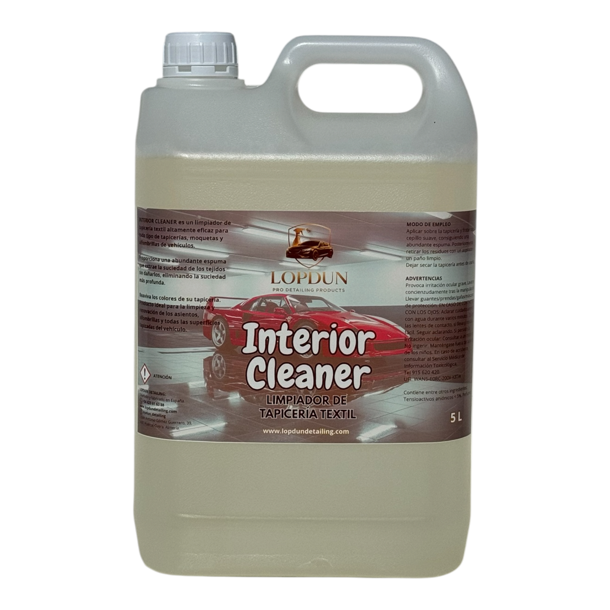 LIMPIADOR DE TAPICERÍA TEXTIL 5L